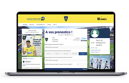 mockup ASM Clermont Auvergne Rugby